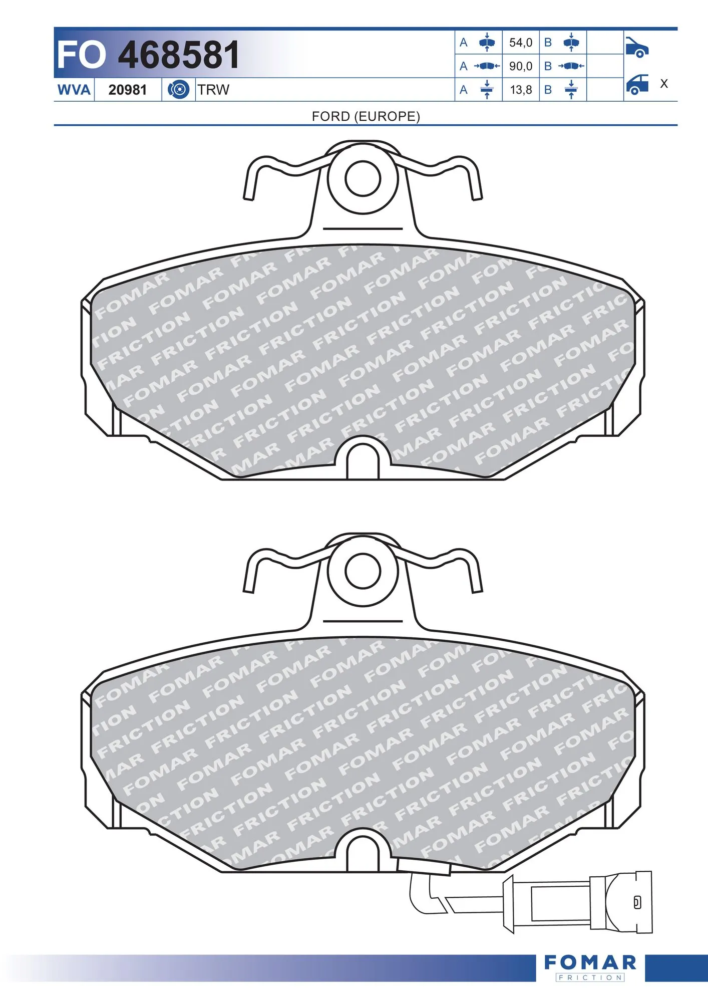 Brake Pad Set, disc brake